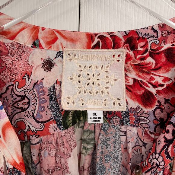 Johnny Was Ingrid Floral Button Down Shirt - Picture 5 of 8